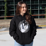 Black Hooded Sweatshirt with Low Profile Badge Logo - Portland Pickles Baseball