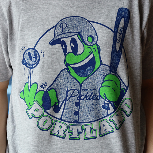 March 2024 Artist Series T-Shirt - Woody Banx - Portland Pickles Baseball