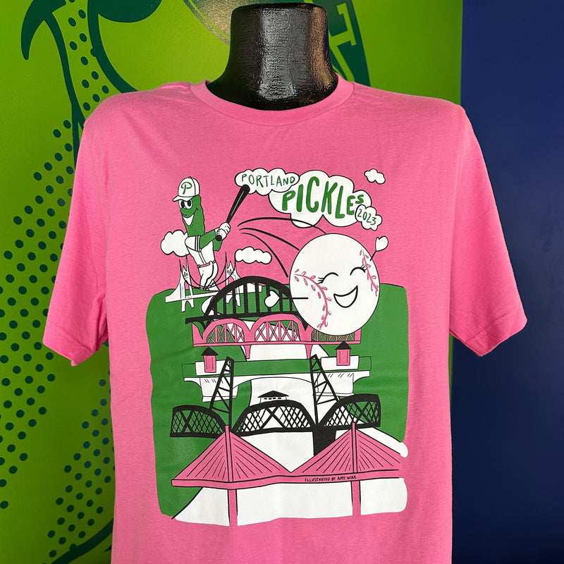 May 2023 Artist Series Amy Wike T-Shirt - Portland Pickles Baseball
