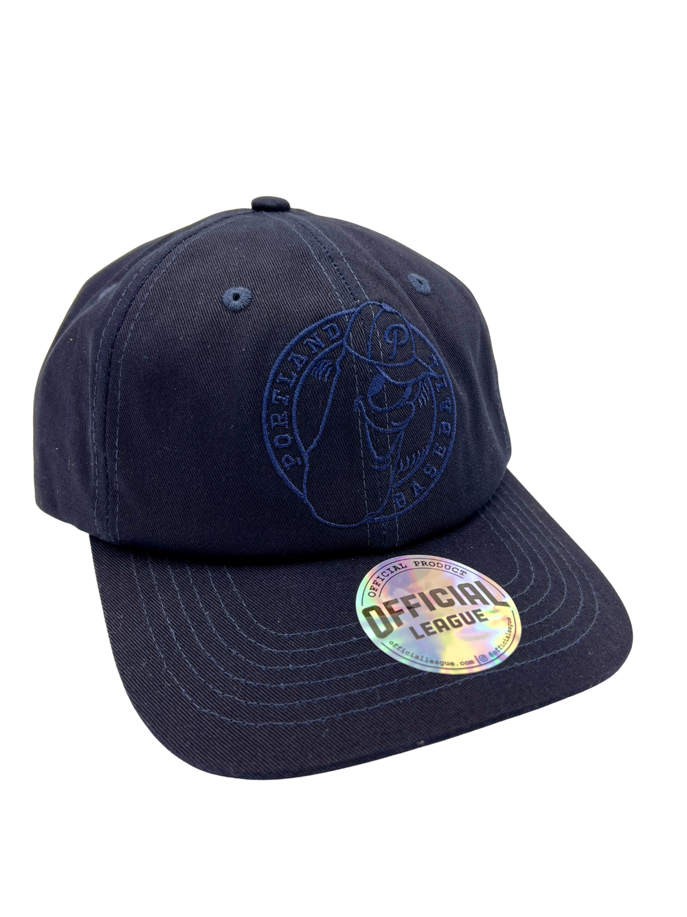 Official League x Portland Pickles Navy Blackout Dad Hat