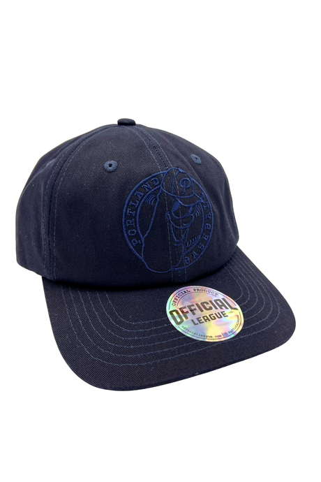 Official League x Portland Pickles Navy Blackout Dad Hat