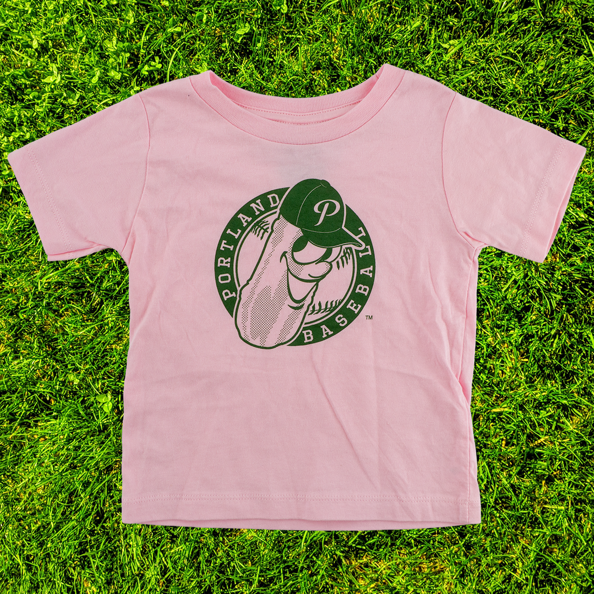 Pickles Badge Baby T-Shirt Pink