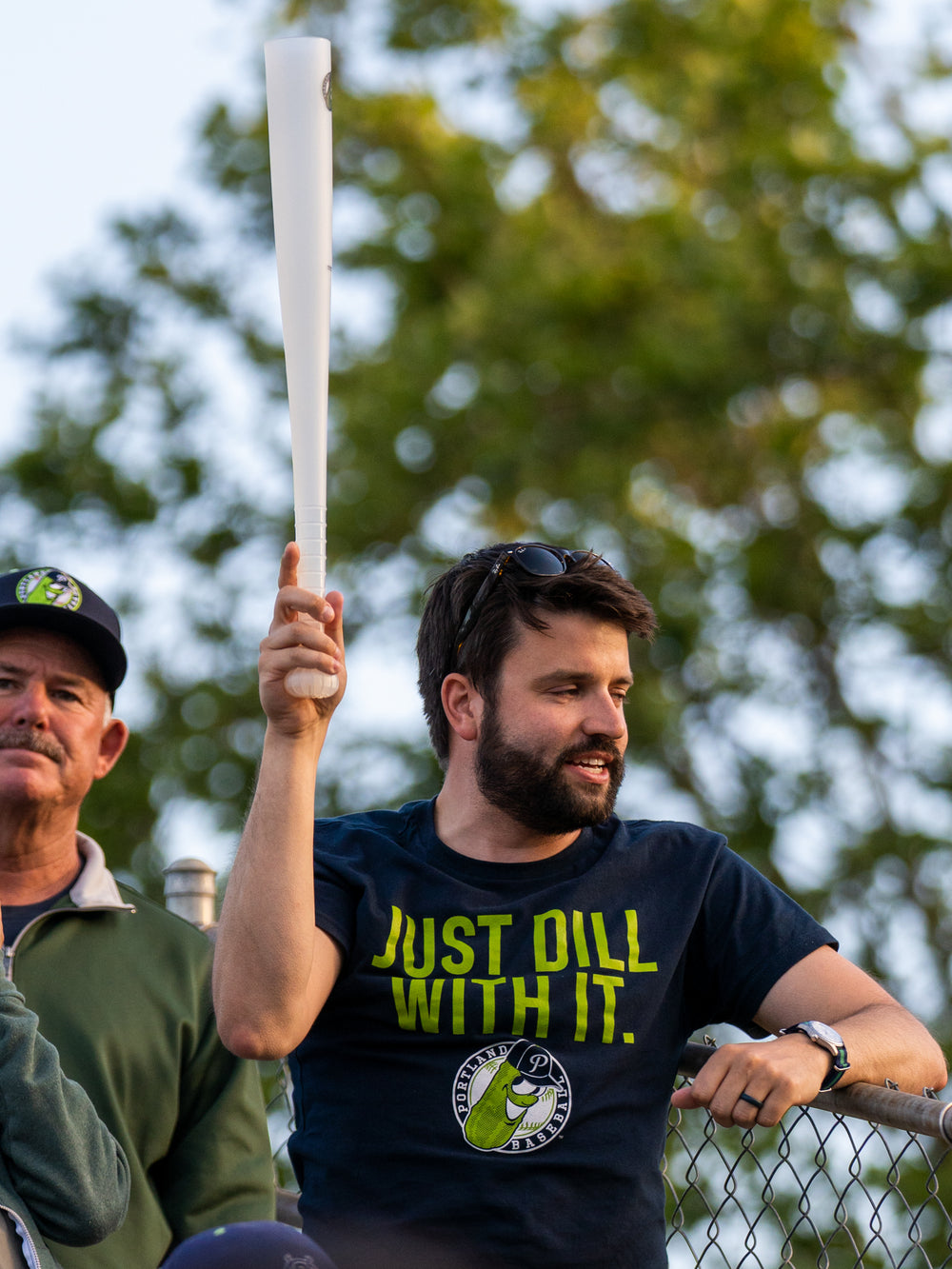 Just Dill With It Navy T-Shirt - Portland Pickles Baseball