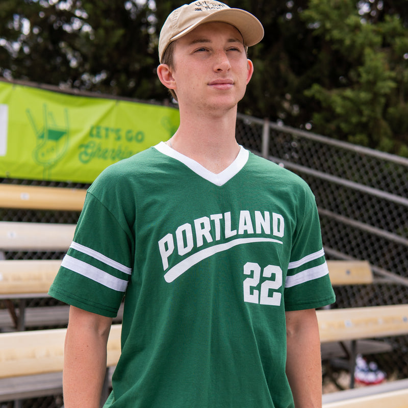 Green Pickles Jersey Replica T-Shirt - Portland Pickles Baseball