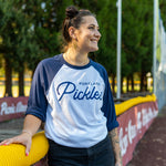 Pickles Script Baseball Shirt - Portland Pickles Baseball