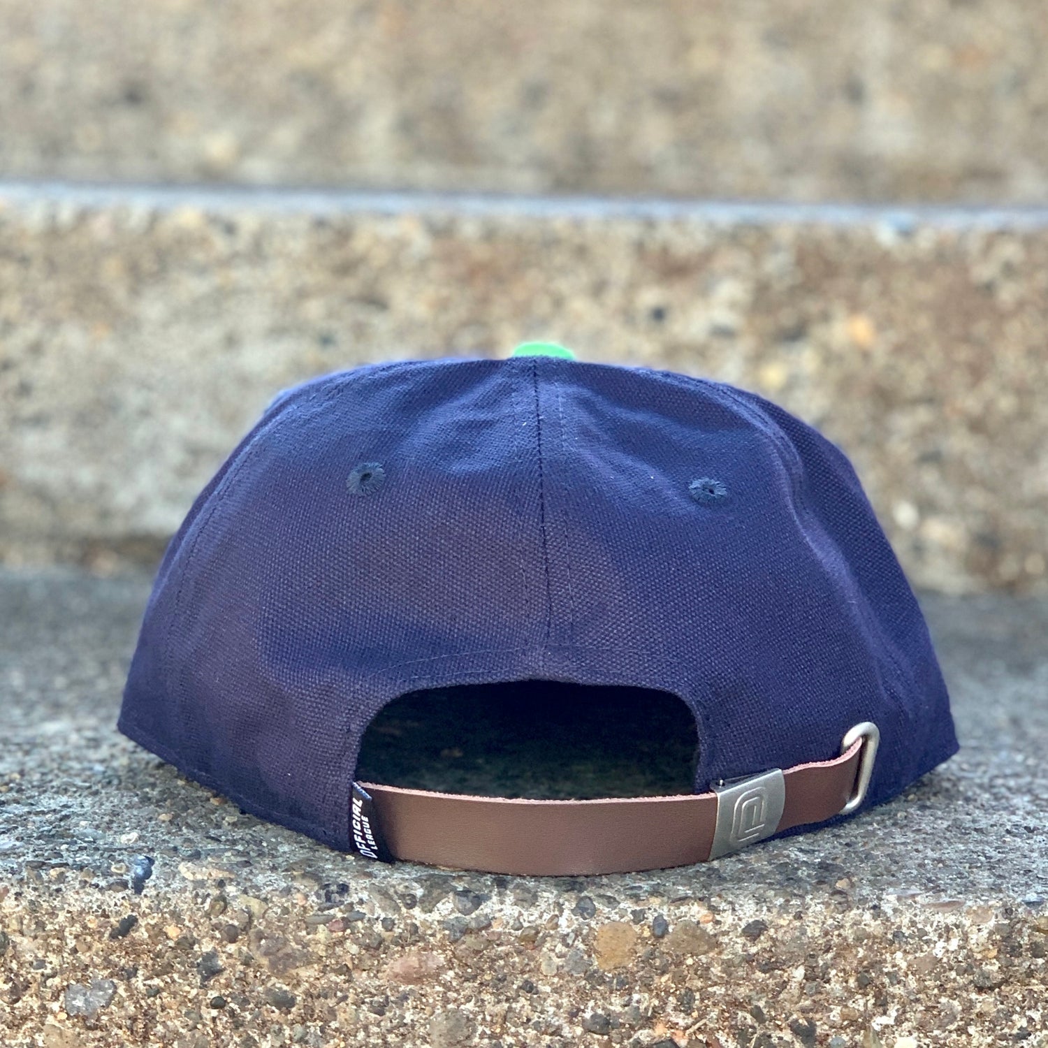 Official League Dillon At Bat Relaxed Leather Strapback - Portland Pickles Baseball