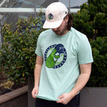 Two Tone Badge Heather Prism Mint T-shirt - Portland Pickles Baseball