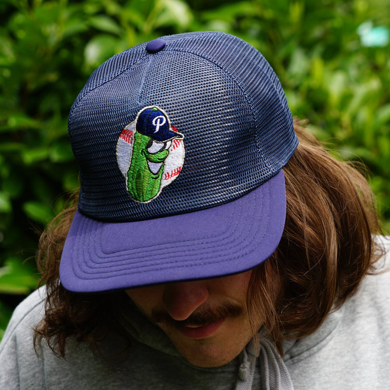 Official League Full Mesh Pickles Hat - Portland Pickles Baseball