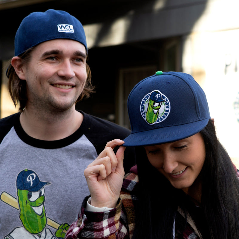 2023 Official League Pickles Two Tone Badge Fitted Hat - Portland Pickles Baseball