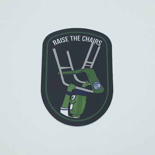 Raise the Chairs Sticker - Portland Pickles Baseball