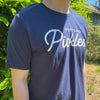 Pickles Script Navy T-Shirt - Portland Pickles Baseball