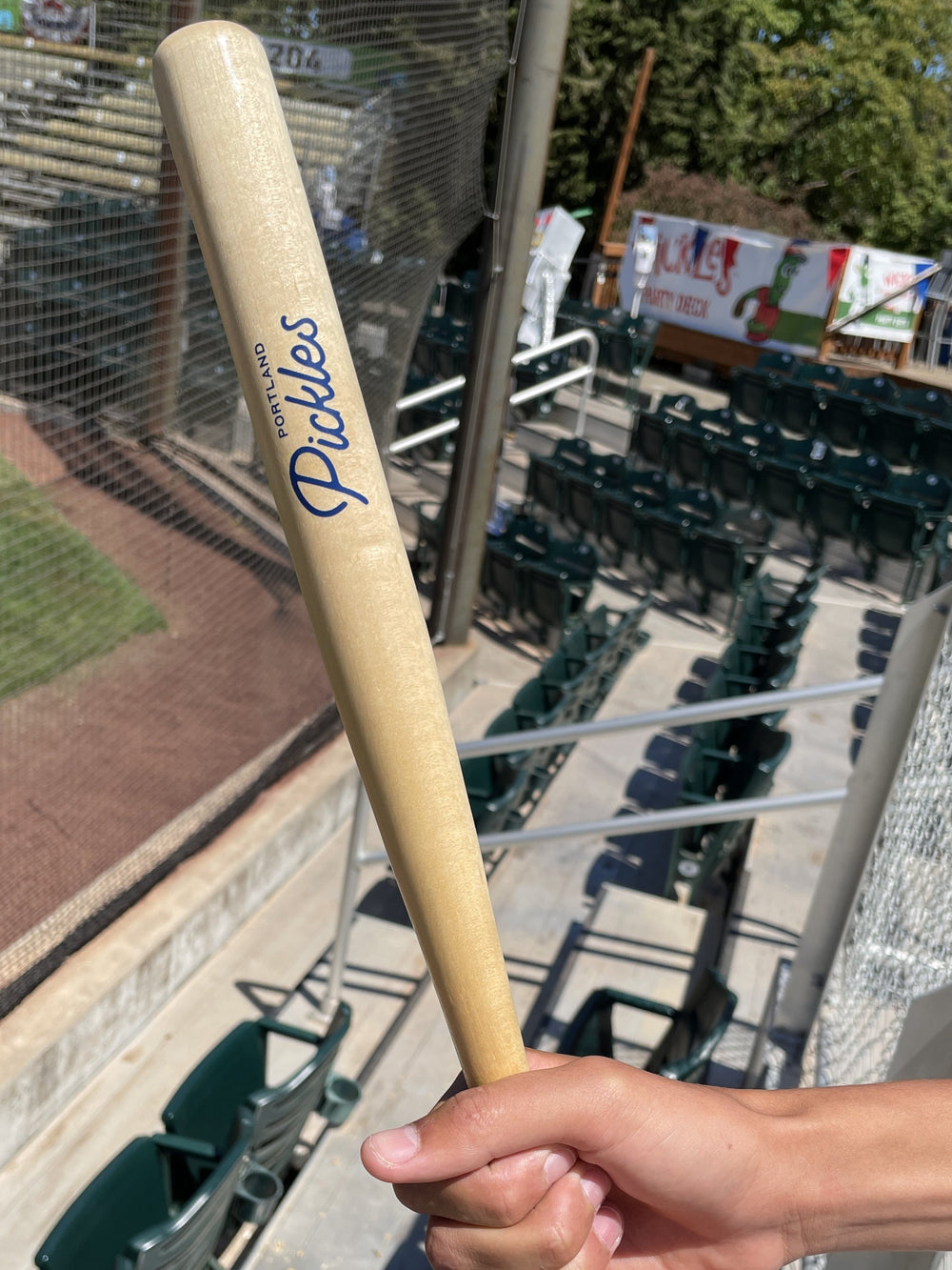 Pickles Mini Wood Bat - Portland Pickles Baseball