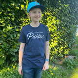 Youth Portland Pickles Script Navy T-Shirt - Portland Pickles Baseball