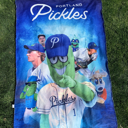 Portland Pickles Best Friends Collaboration Fleece Blanket - Portland Pickles Baseball