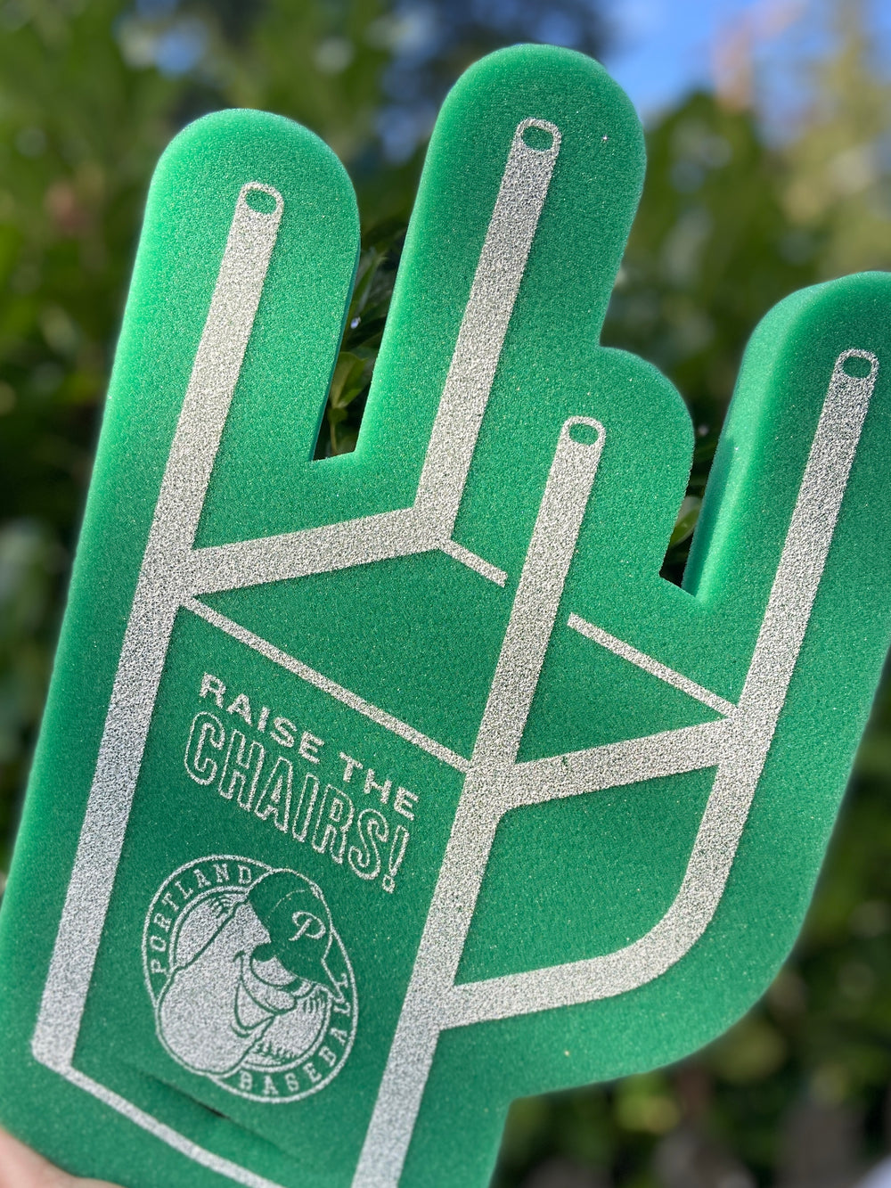 Foam "Raise the Chair" - Portland Pickles Baseball