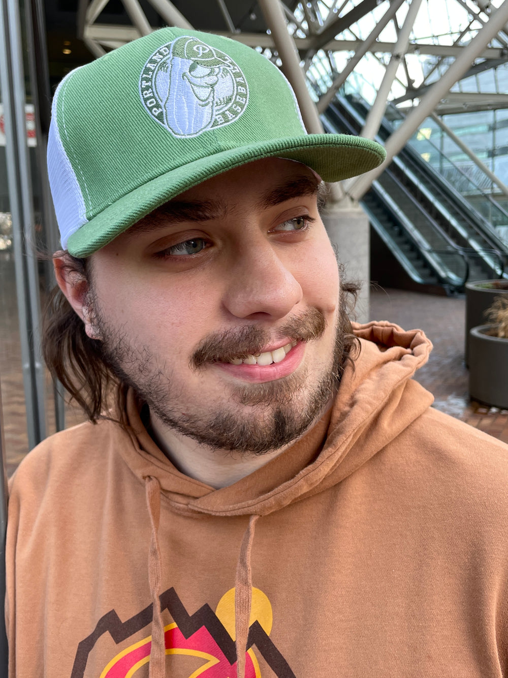 Official League Sage Green Badge Trucker - Portland Pickles Baseball