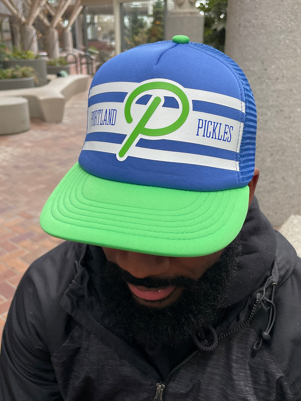 Official League Big "P" Trucker Hat - Portland Pickles Baseball