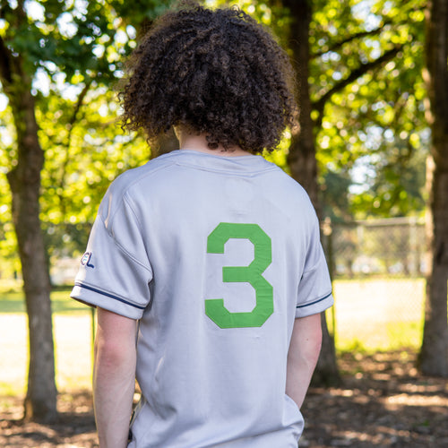 Official League 2022 Pickles Grey Jersey - Portland Pickles Baseball