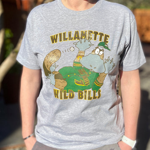 Willamette Wild Bills Grey T-Shirt - Portland Pickles Baseball