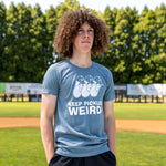 Keep Pickles Weird Blue T-Shirt - Portland Pickles Baseball