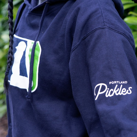 Major League Pickles Adult Navy Hoodie - Portland Pickles Baseball