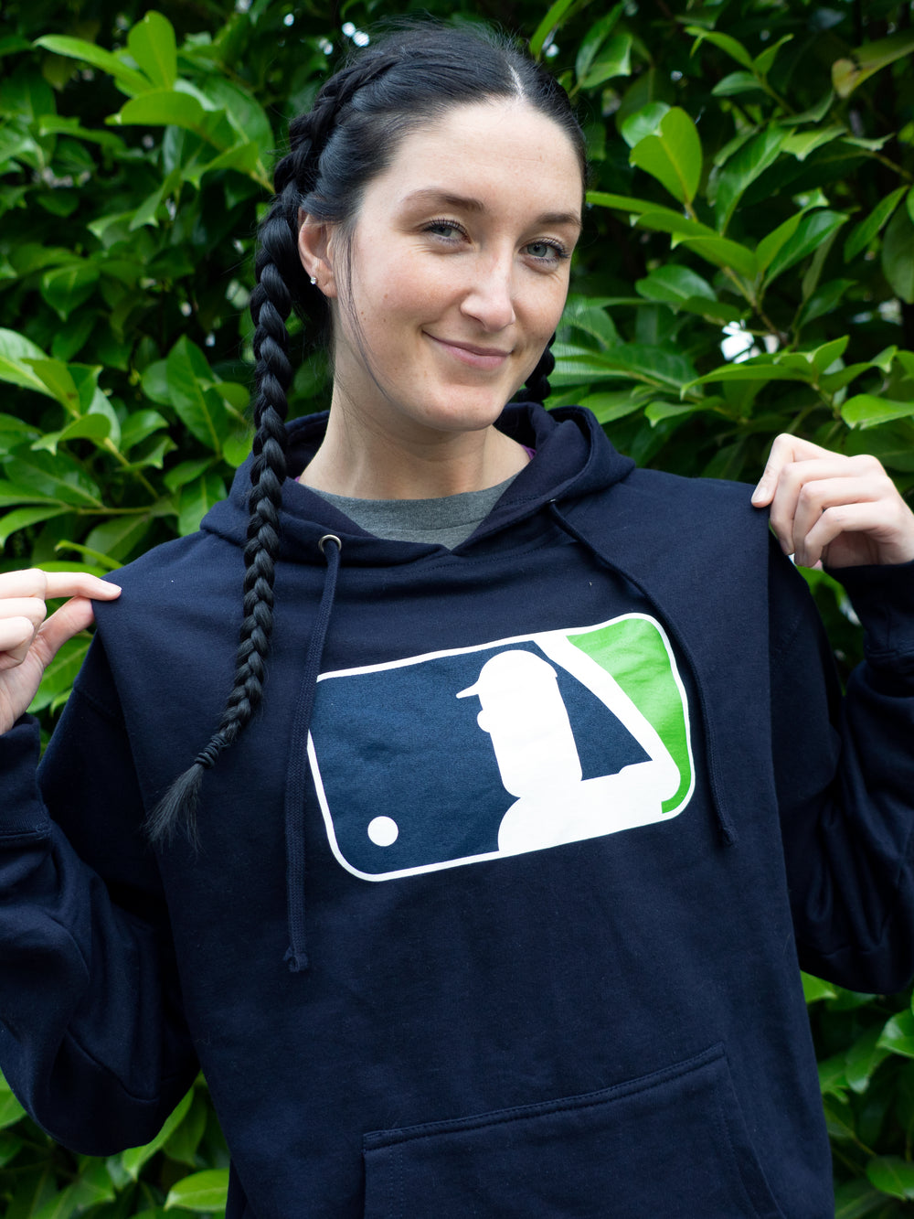Major League Pickles Adult Navy Hoodie - Portland Pickles Baseball