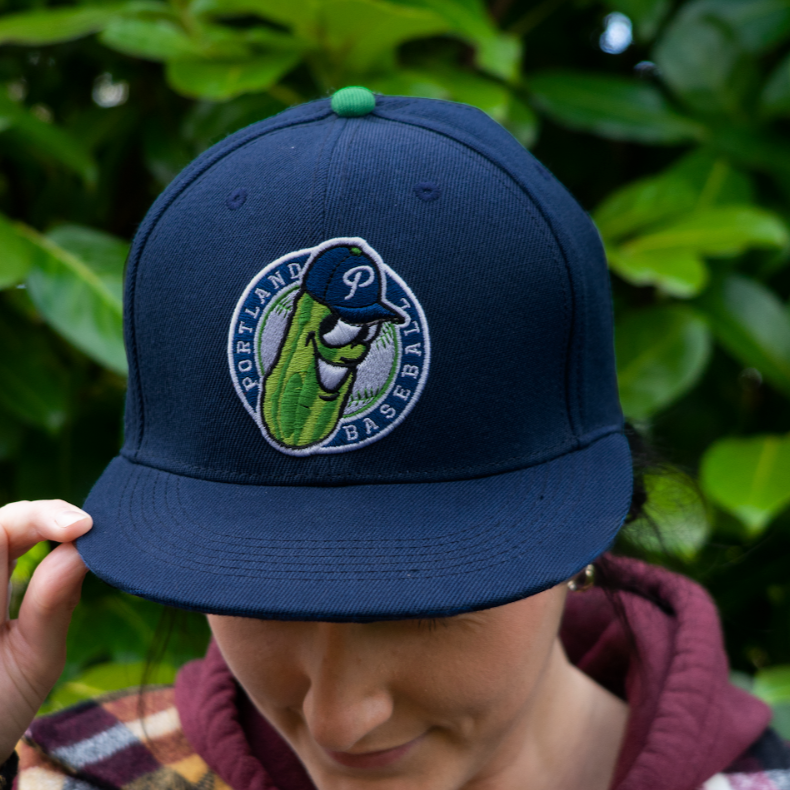 2023 Official League Pickles Two Tone Badge Fitted Hat - Portland Pickles Baseball