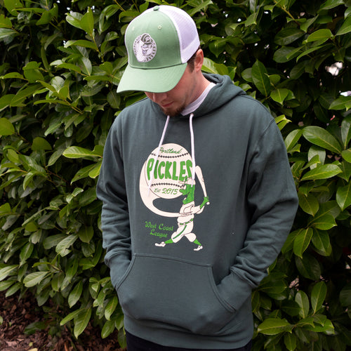 Vintage Dillon Alpine Green Pullover Hoodie - Portland Pickles Baseball