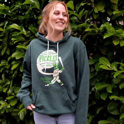 Vintage Dillon Alpine Green Pullover Hoodie - Portland Pickles Baseball