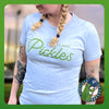 Women's Cut Pickles Script T-shirt - Portland Pickles Baseball