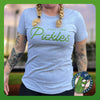 Women's Cut Pickles Script T-shirt - Portland Pickles Baseball