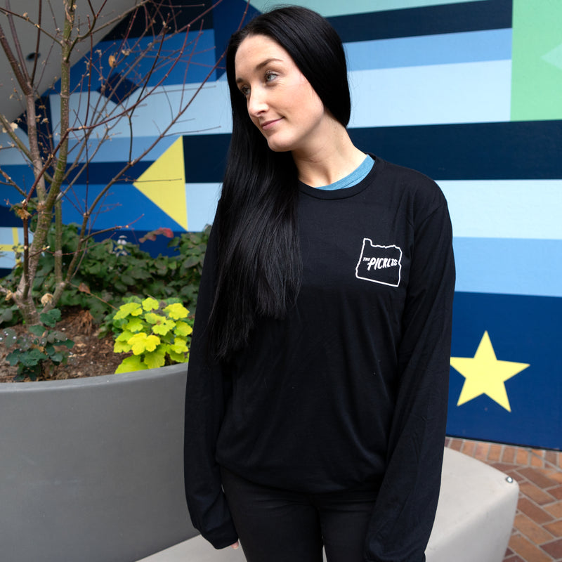 Black Pickles World Famous Long Sleeve - Portland Pickles Baseball