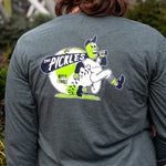 Heather Forest Green Pickles World Famous Long Sleeve - Portland Pickles Baseball