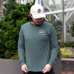 Heather Forest Green Pickles World Famous Long Sleeve - Portland Pickles Baseball