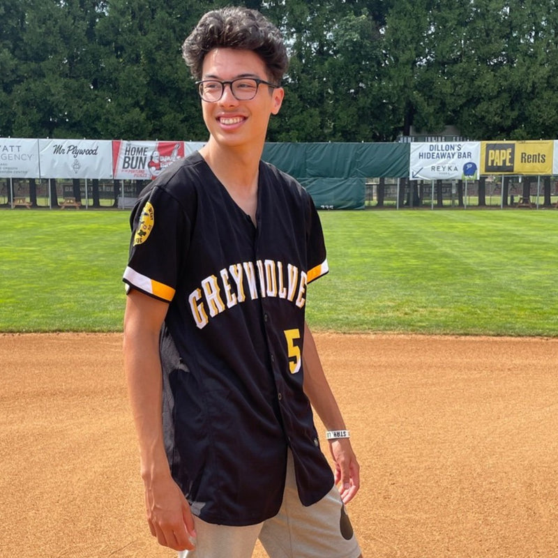 2021 Gresham GreyWolves Black Jersey - Portland Pickles Baseball