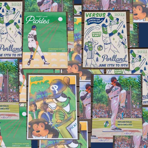 Mystery Poster Pack - Portland Pickles Baseball